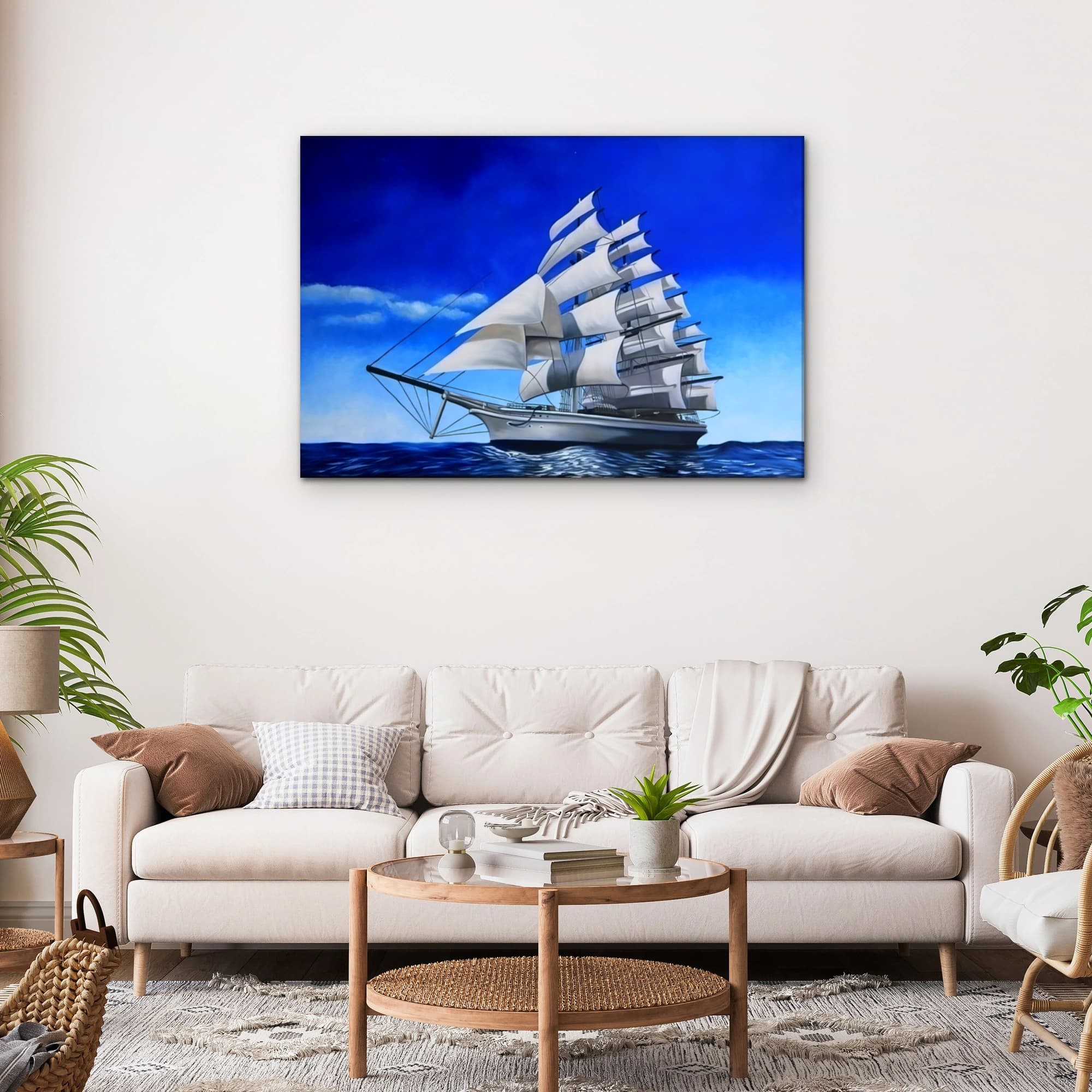 배 그림 2 (돛단배 바다 그림) 60X90CM 이미지 6