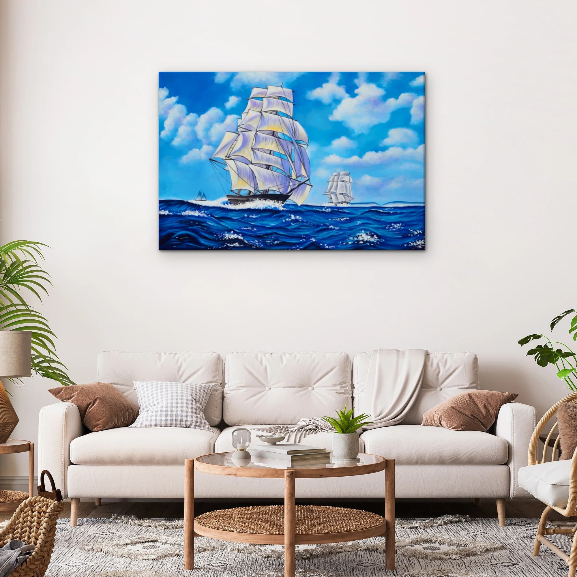 배 그림 3 (돛단배 바다 그림) 60X90CM 이미지 6