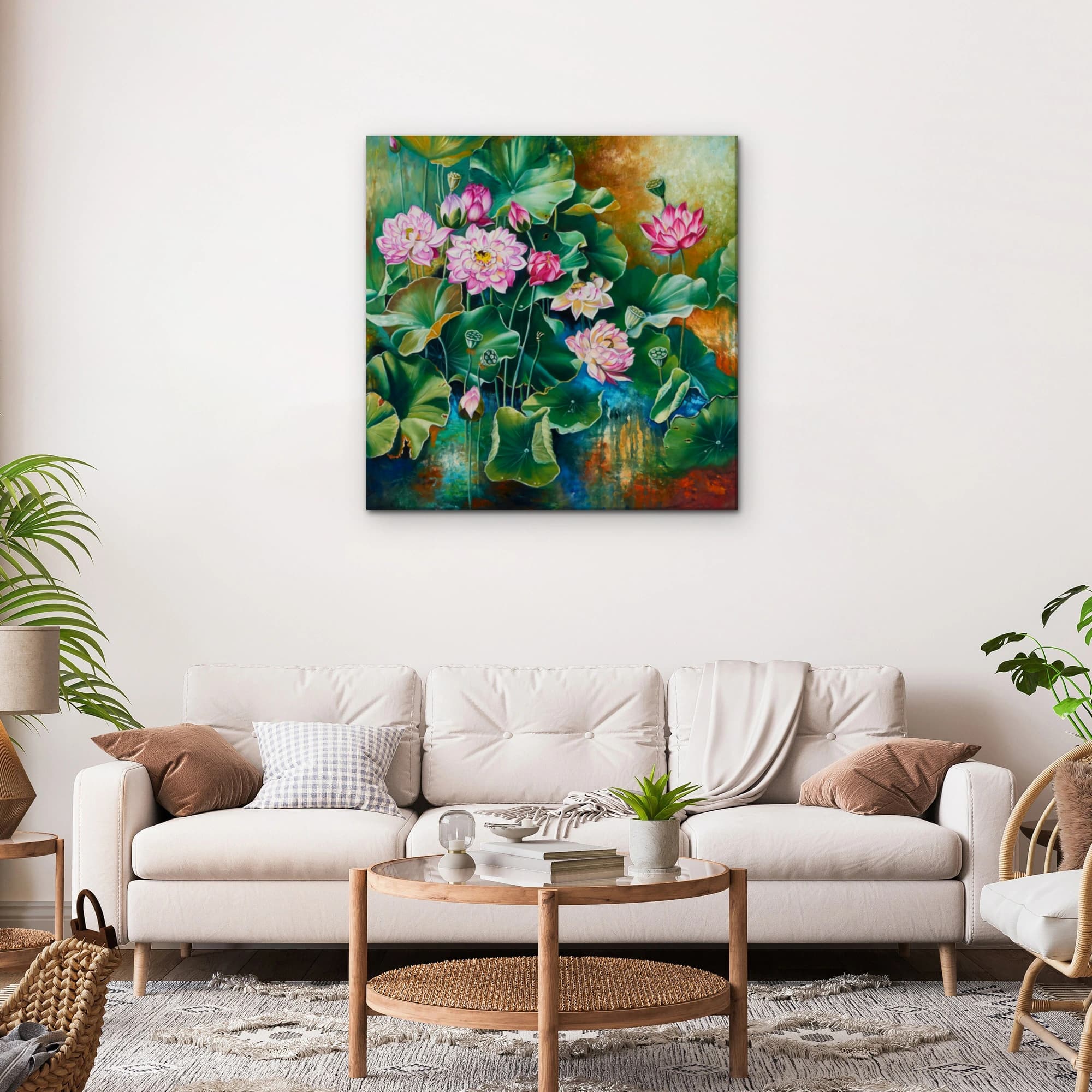 연꽃 그림 3 (70X70CM) 이미지 8