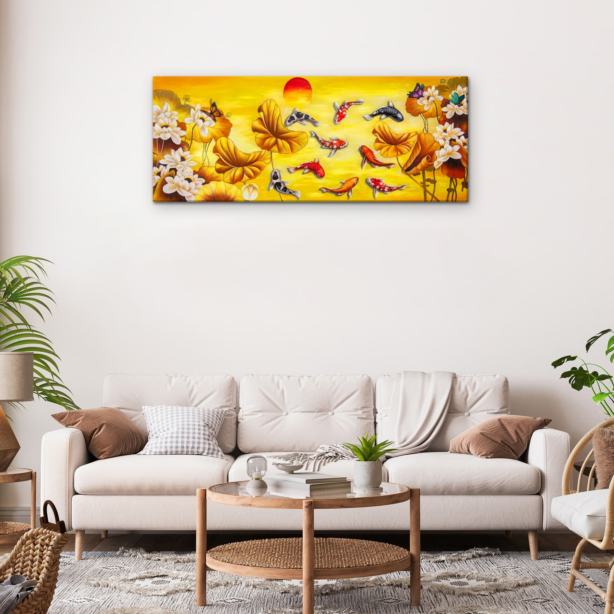 황금 잉어 그림 5 (100X40CM) 이미지 6