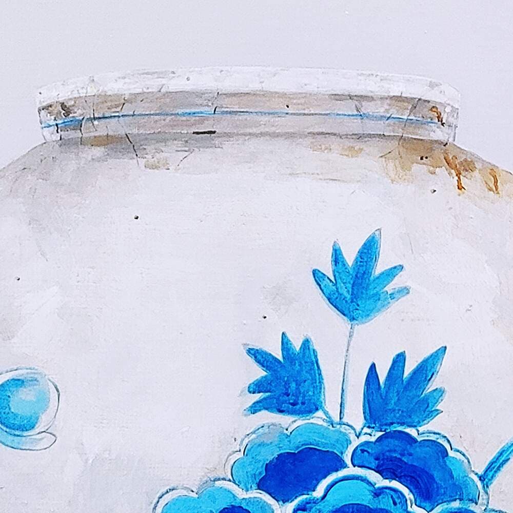 달항아리 그림 (72X72CM) 이미지 2