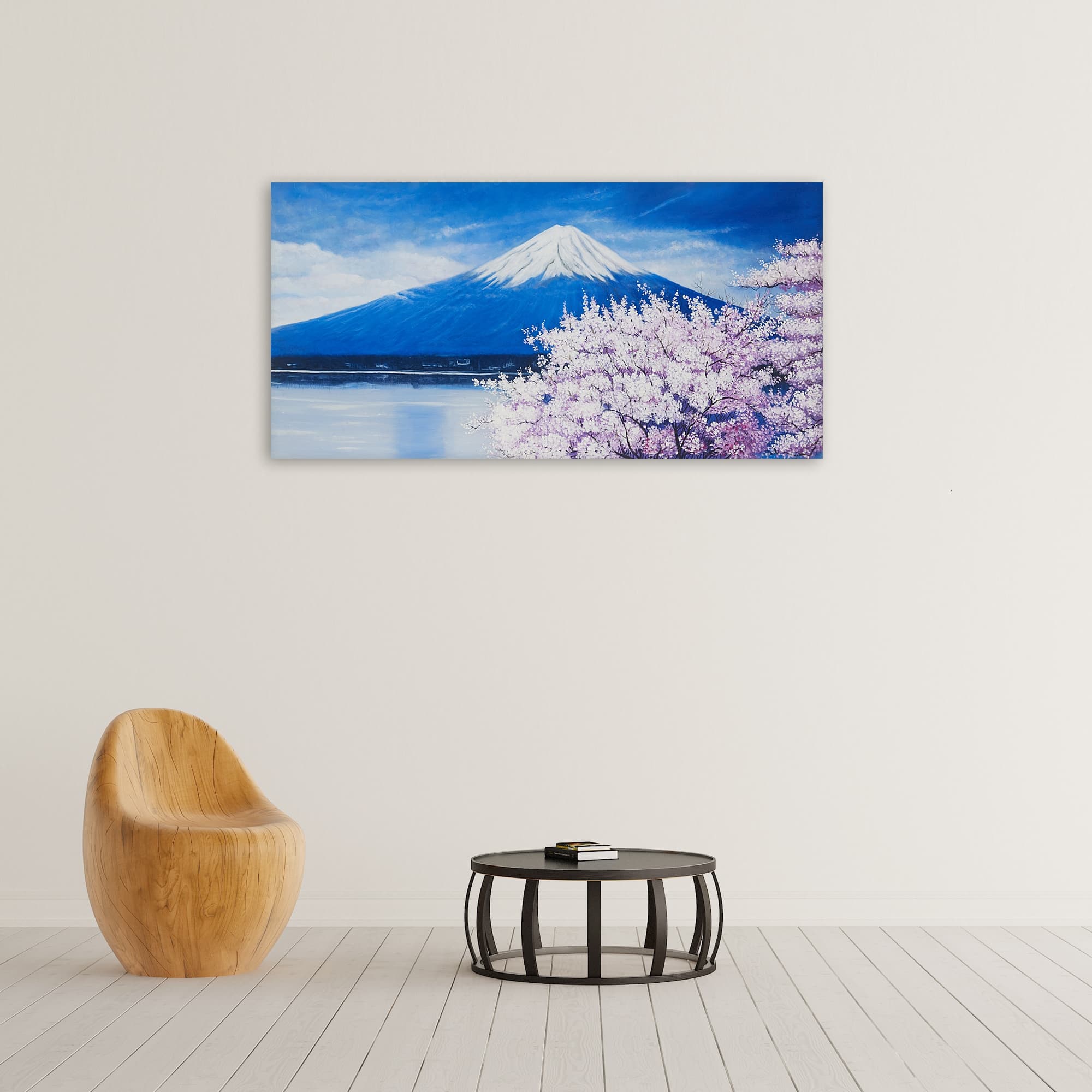 설산의 봄날 풍경화 그림 (50X100CM) 이미지 4
