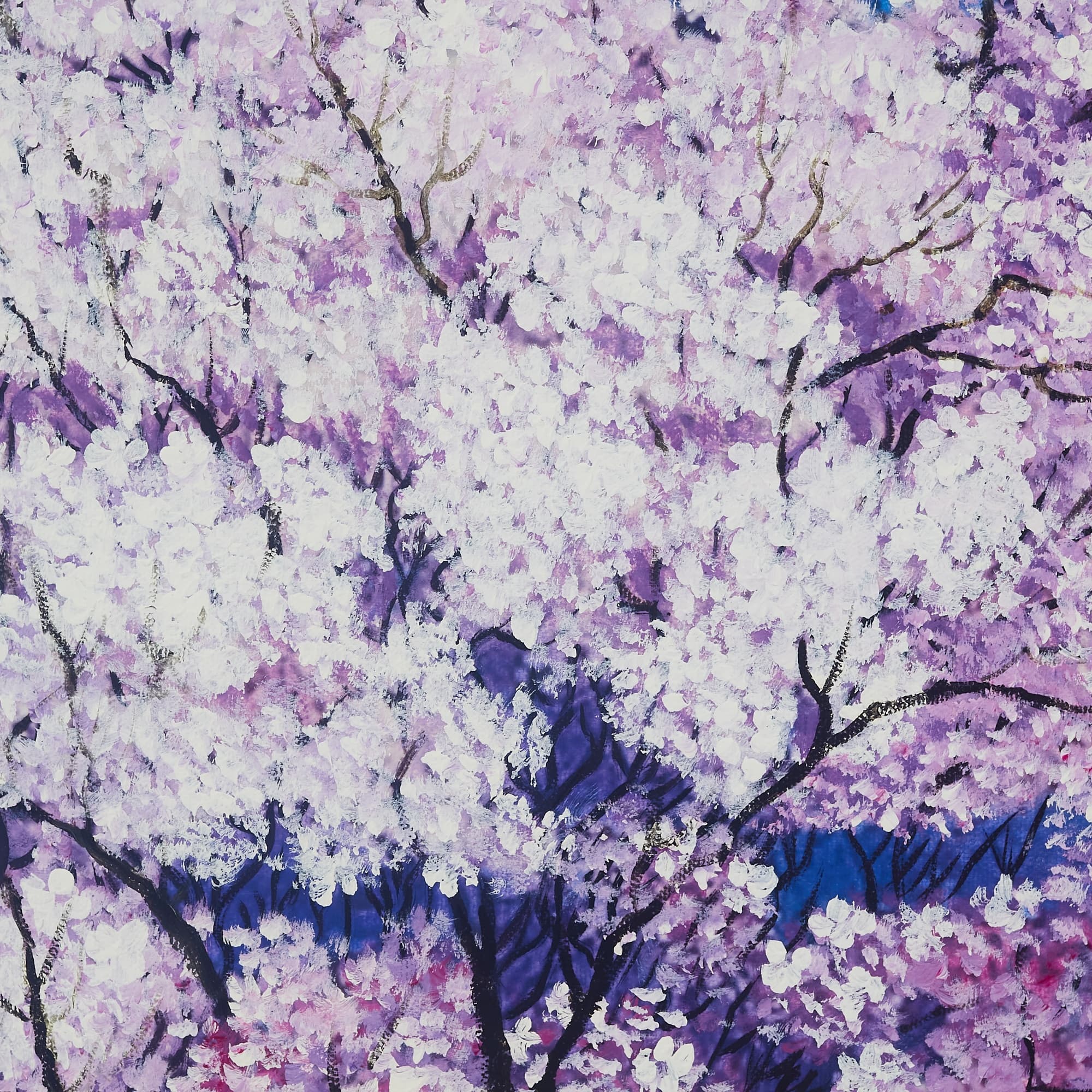 설산의 봄날 풍경화 그림 (50X100CM) 이미지 5