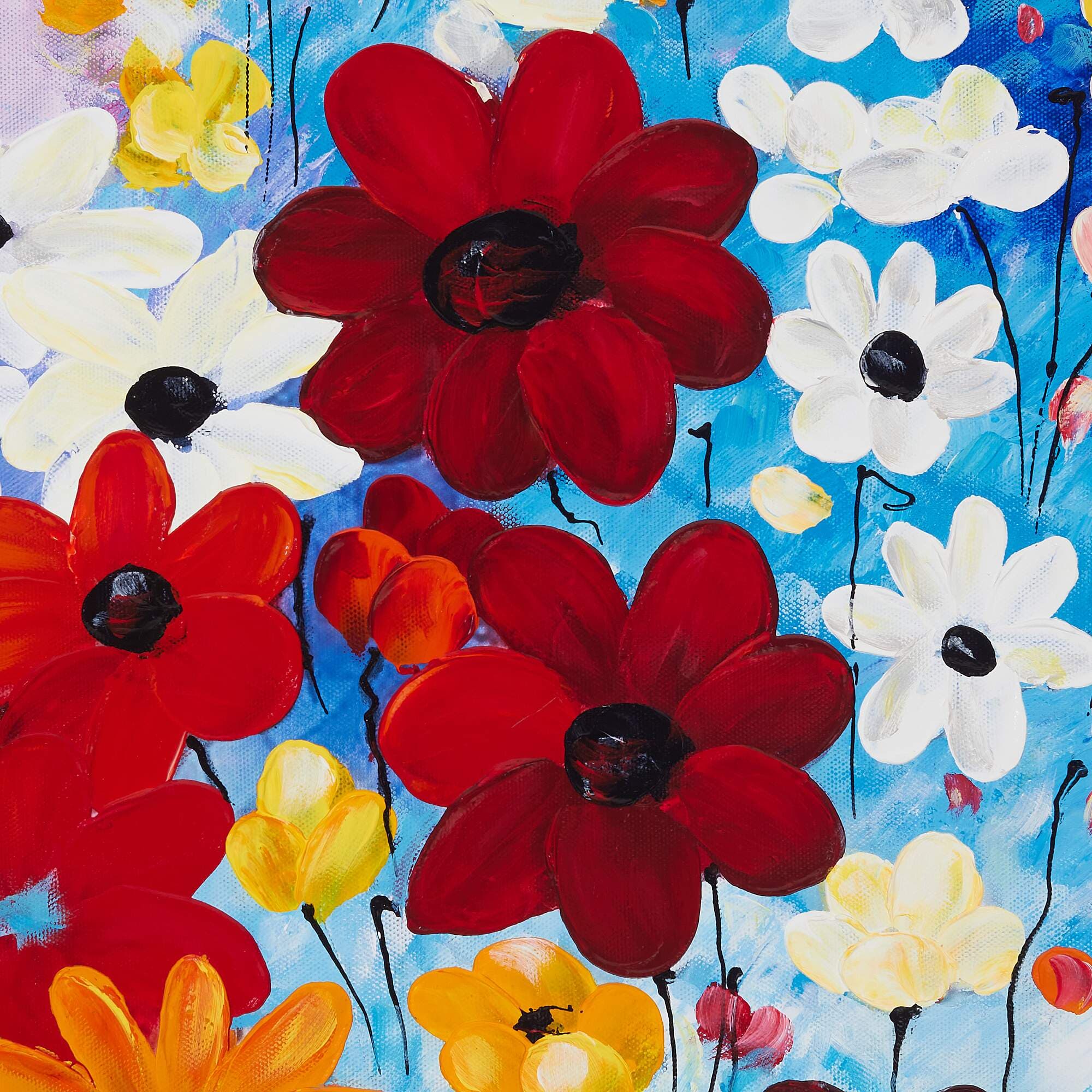 Colorful Wildflower Field Painting image 2