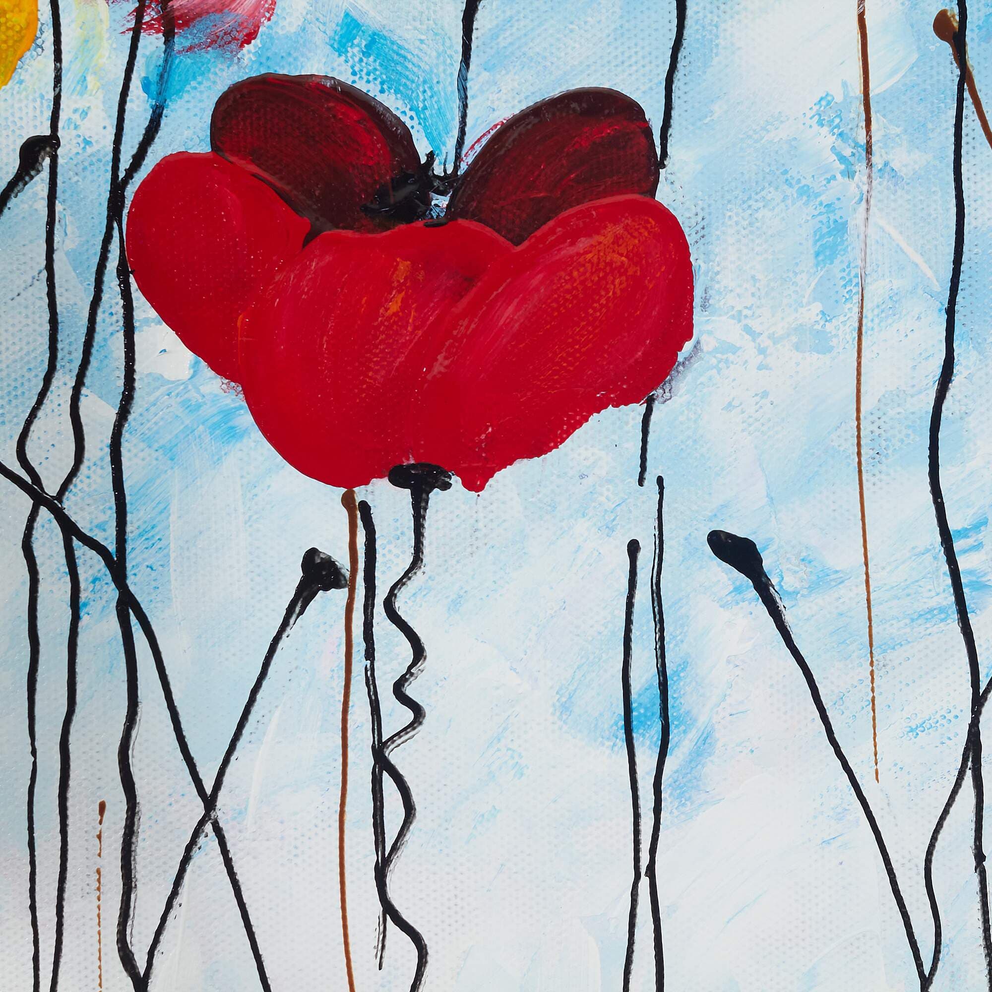 Colorful Wildflower Field Painting image 4