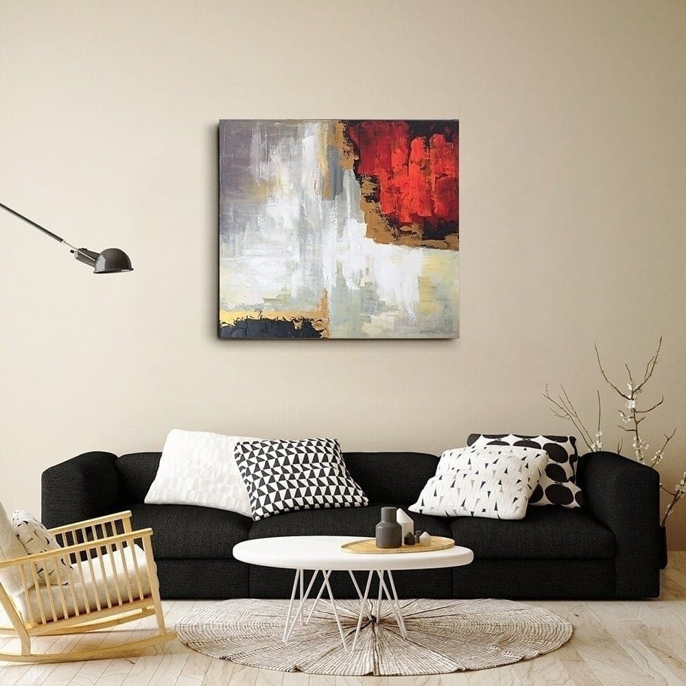 Red and Gold Abstract Painting image 5