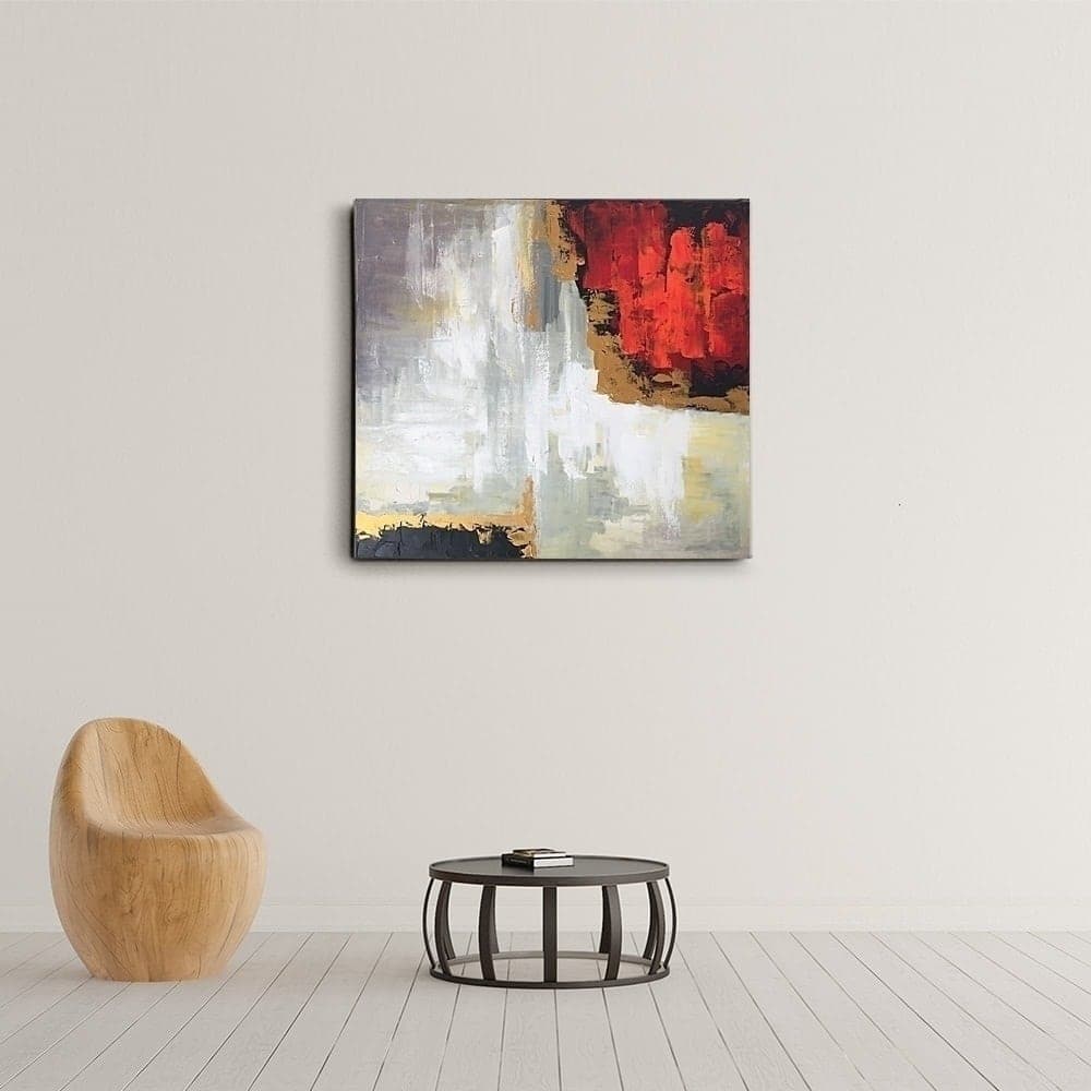 Red and Gold Abstract Painting image 4