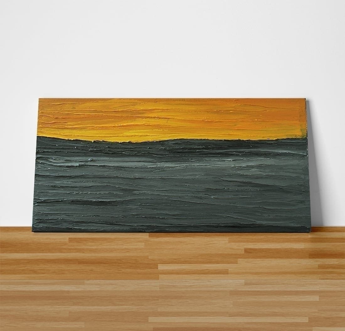Abstract Ocean Sunset Painting image 4