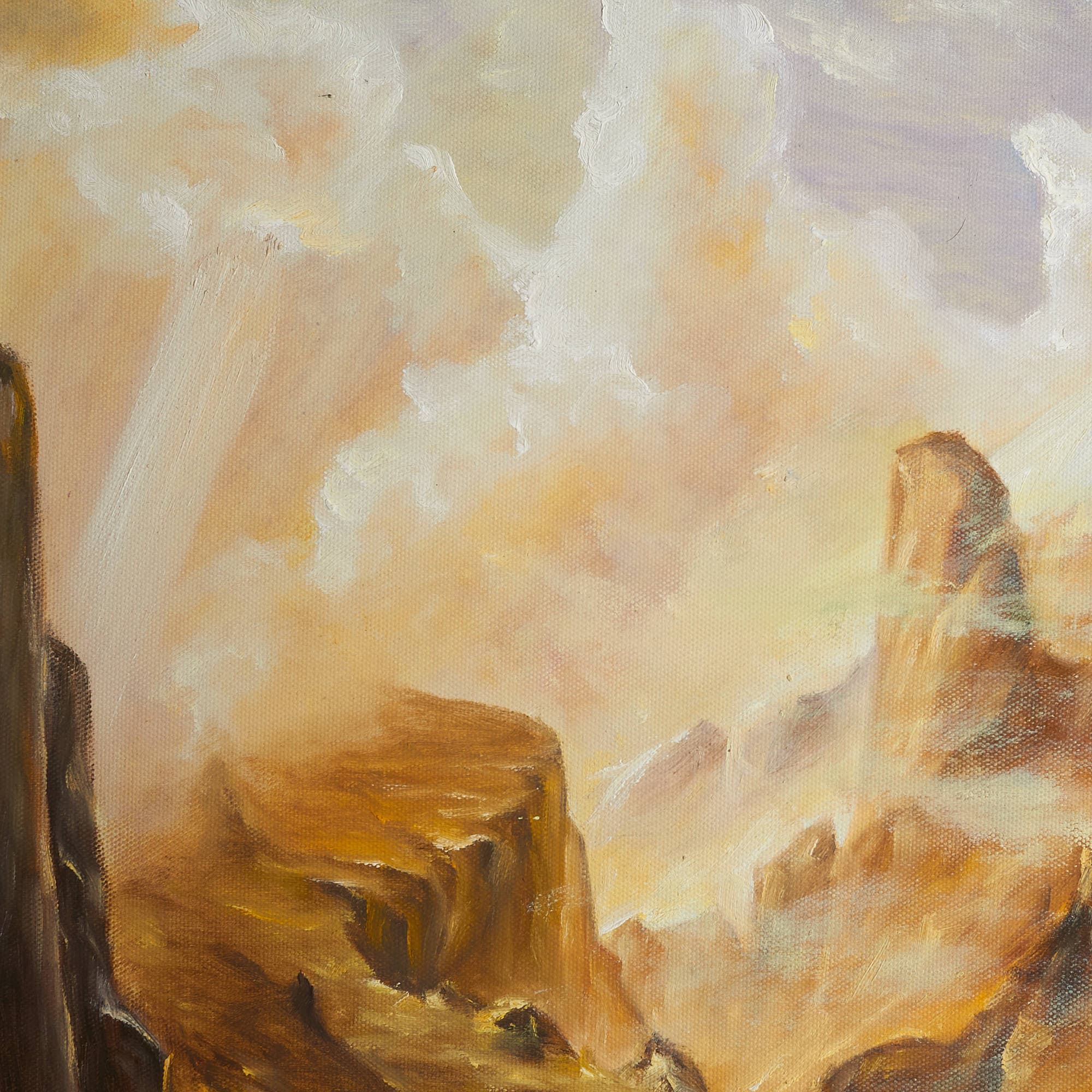 Mountain Gorge with Waterfall and Deer image 5