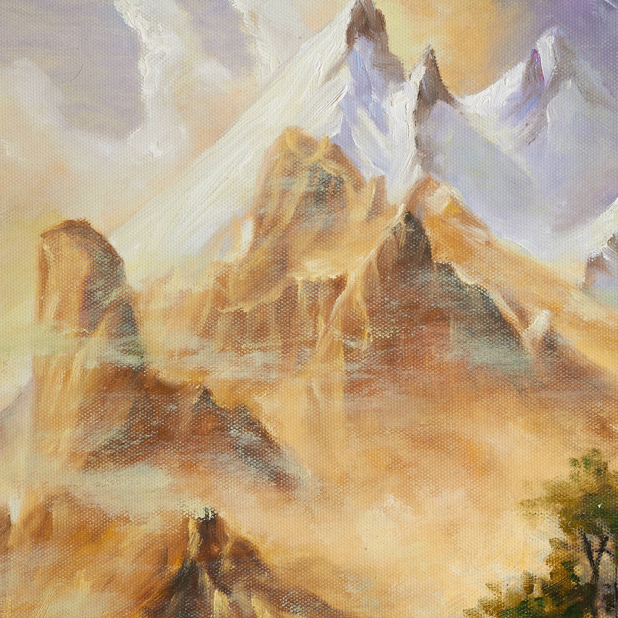 Mountain Gorge with Waterfall and Deer image 6