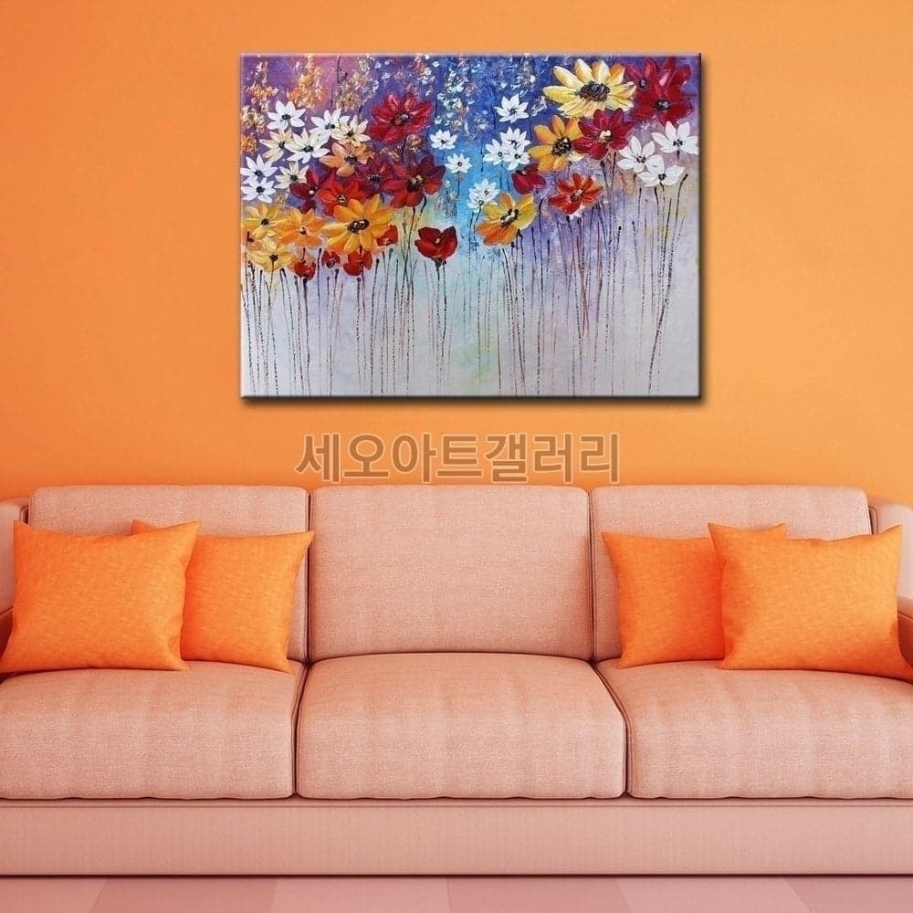 Colorful Wildflower Field Painting image 9