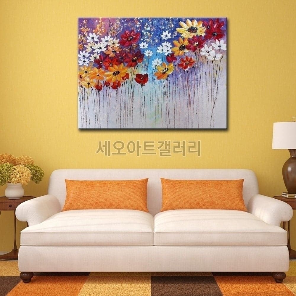 Colorful Wildflower Field Painting image 7