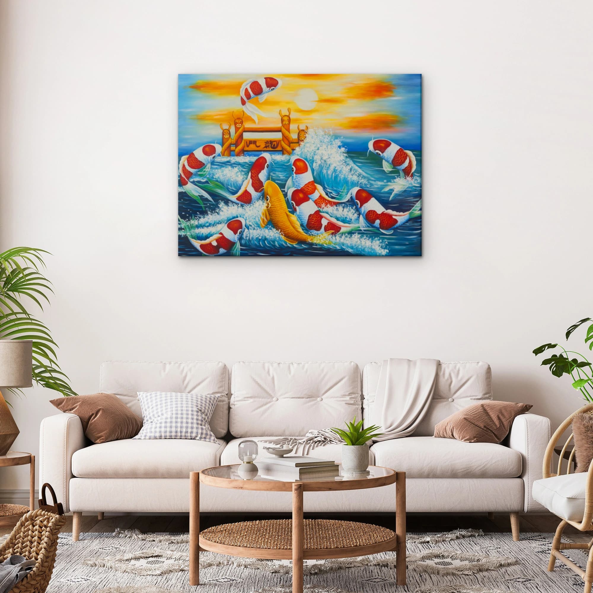 Koi Fish Leaping Through Dragon Gate Waves image 5