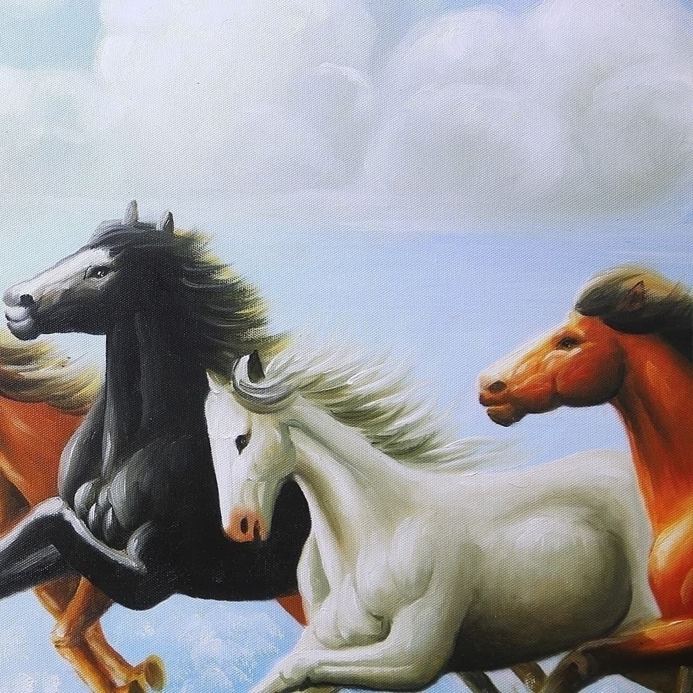 Eight Horses Running Along the Riverside image 4