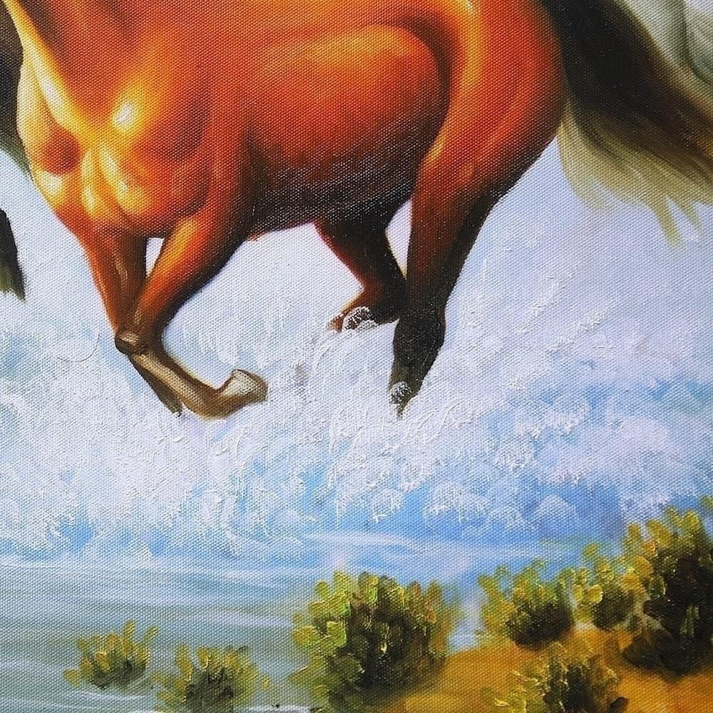 Eight Horses Running Along the Riverside image 3