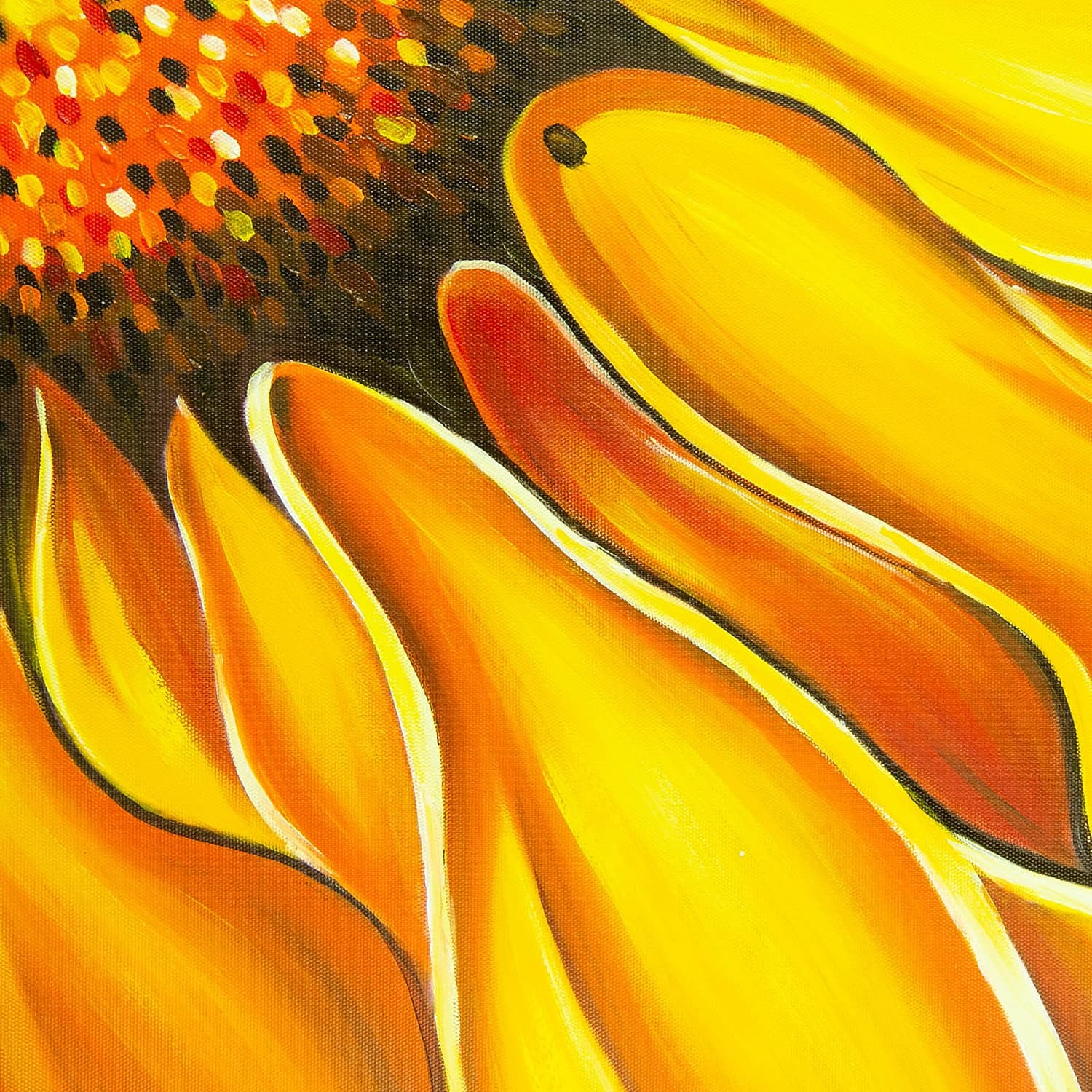 Sunflower Close-Up in Fiery Tones image 3
