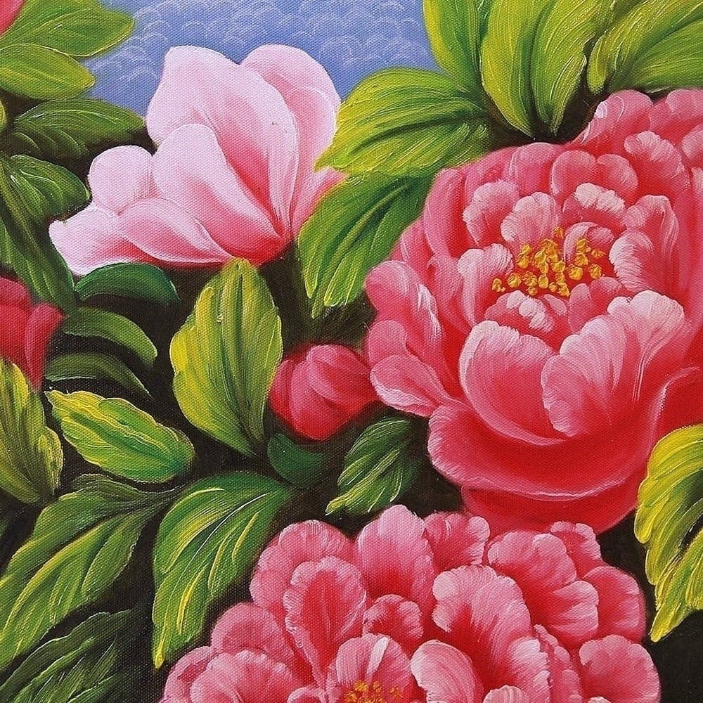 Pink and Red Peonies Under Summer Sky image 4