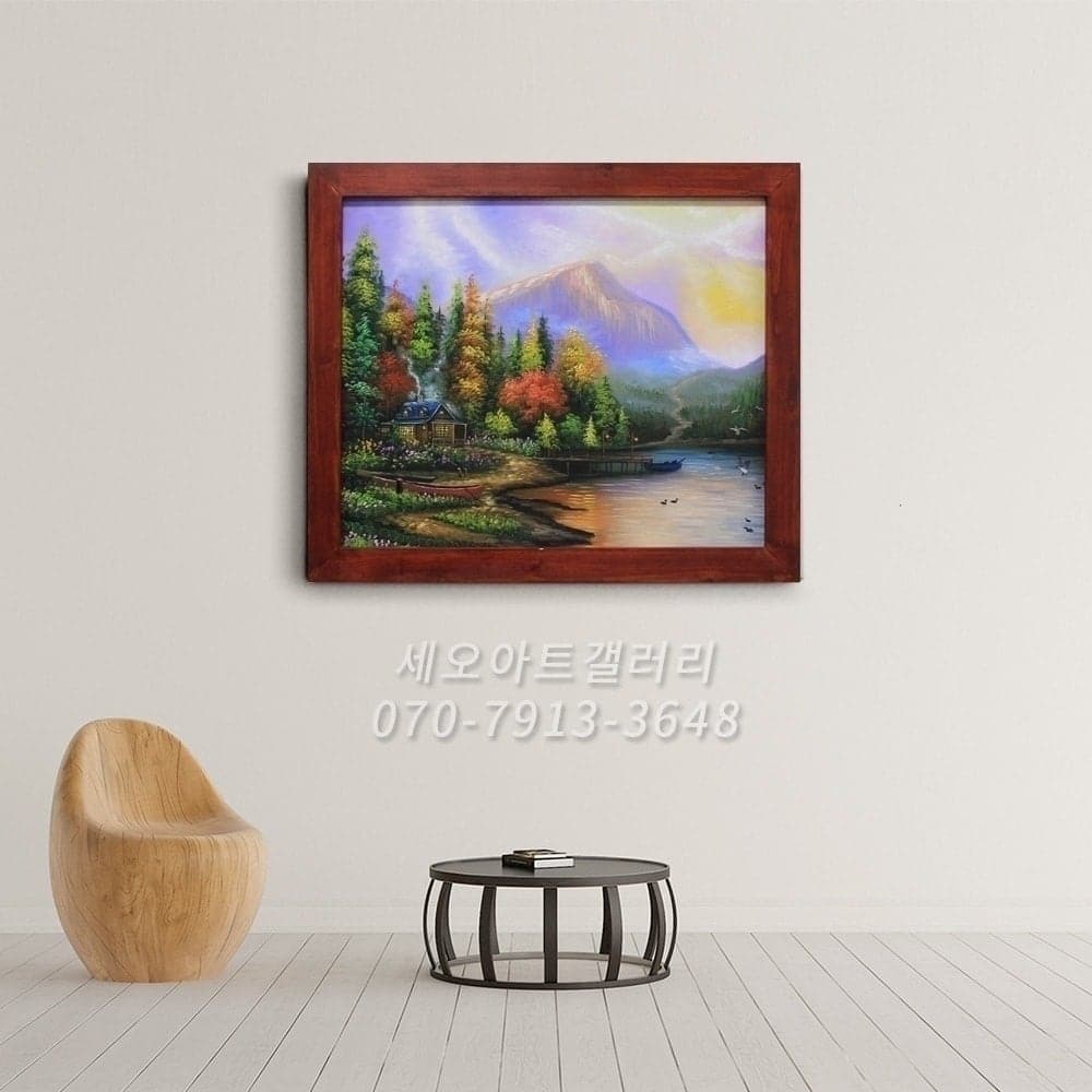Mountain Cabin by the Lake in Autumn image 3