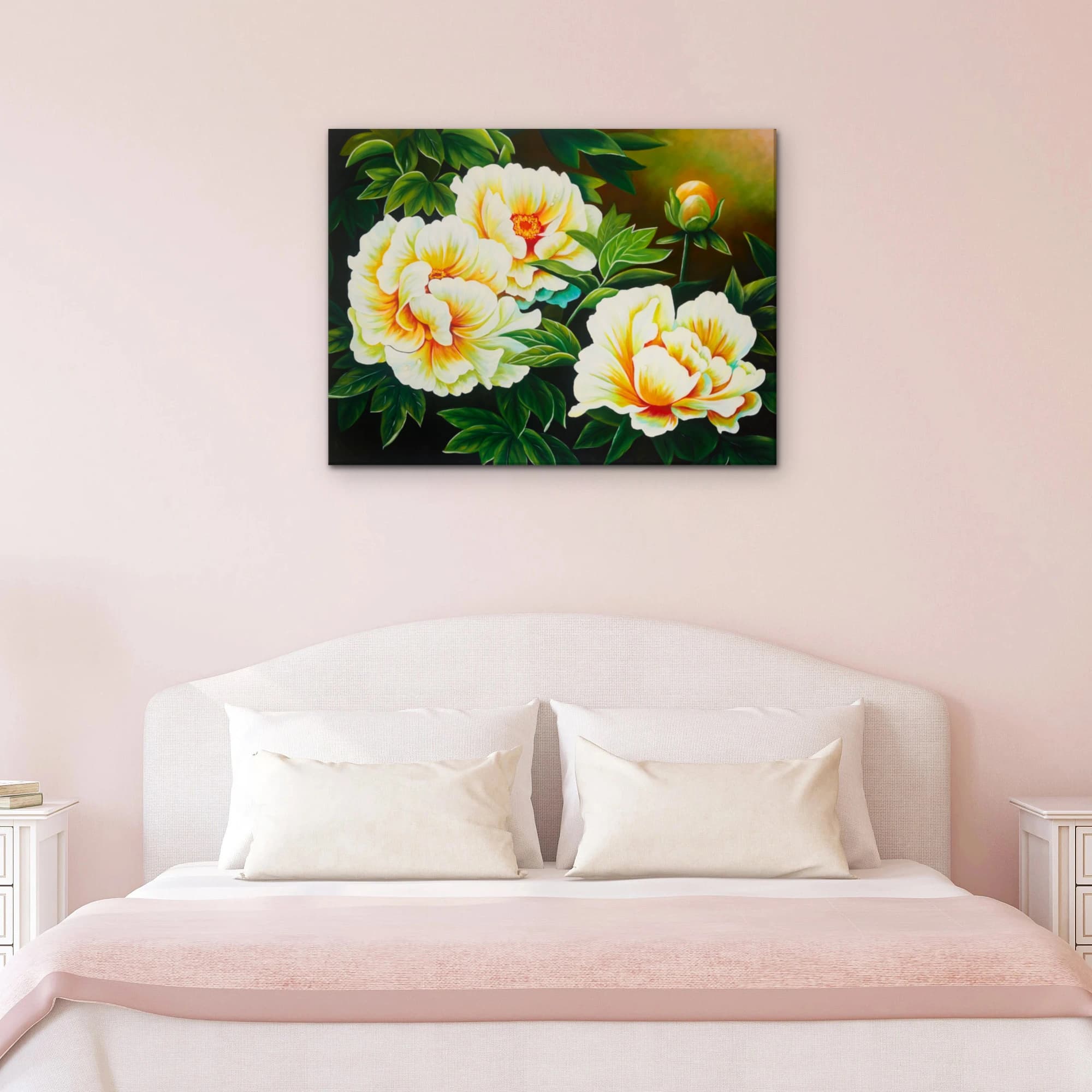 Creamy White Peonies in Warm Light image 11