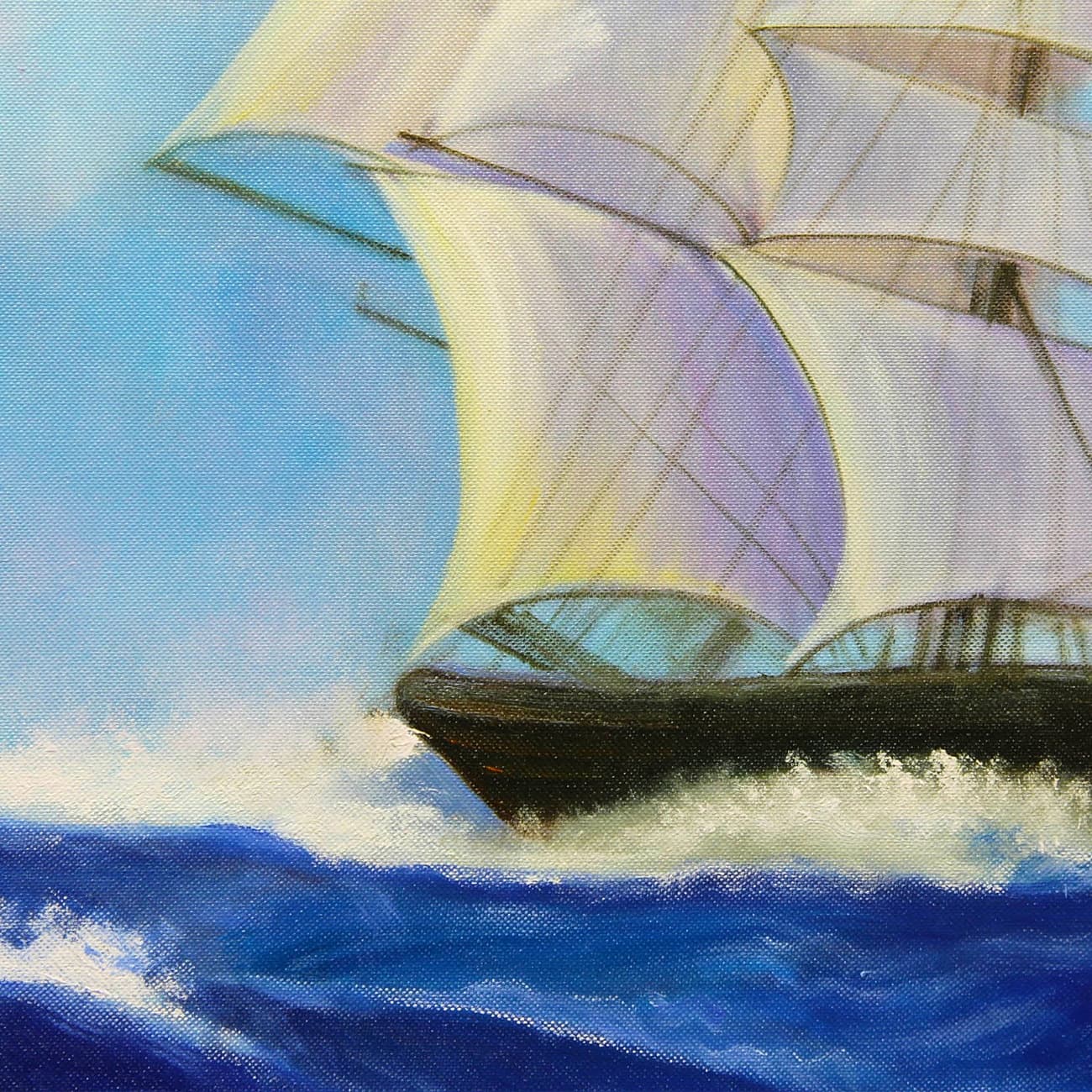 Tall Ships Sailing Through Rough Seas image 5