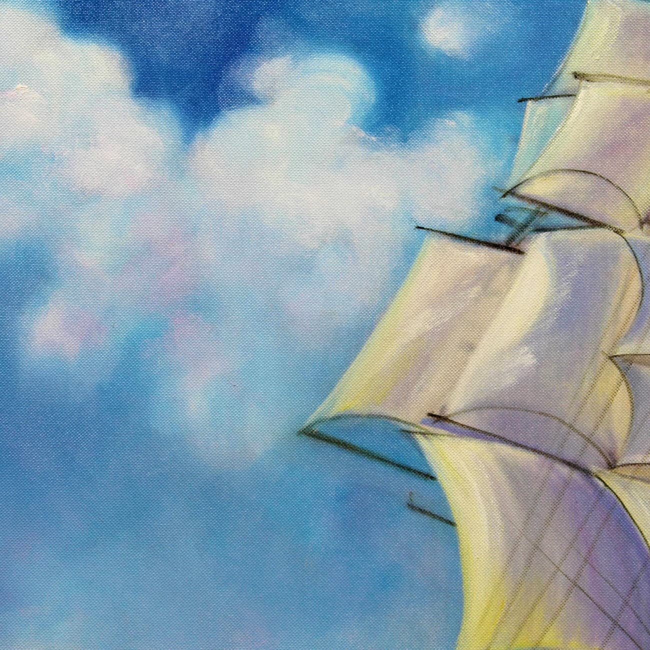 Tall Ships Sailing Through Rough Seas image 3