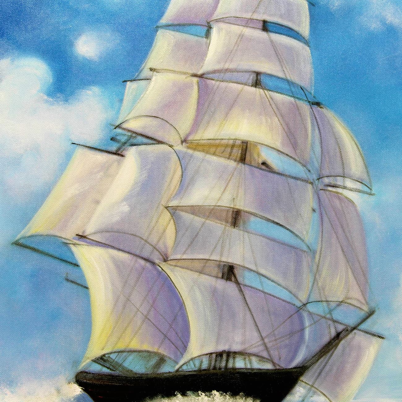 Tall Ships Sailing Through Rough Seas image 2