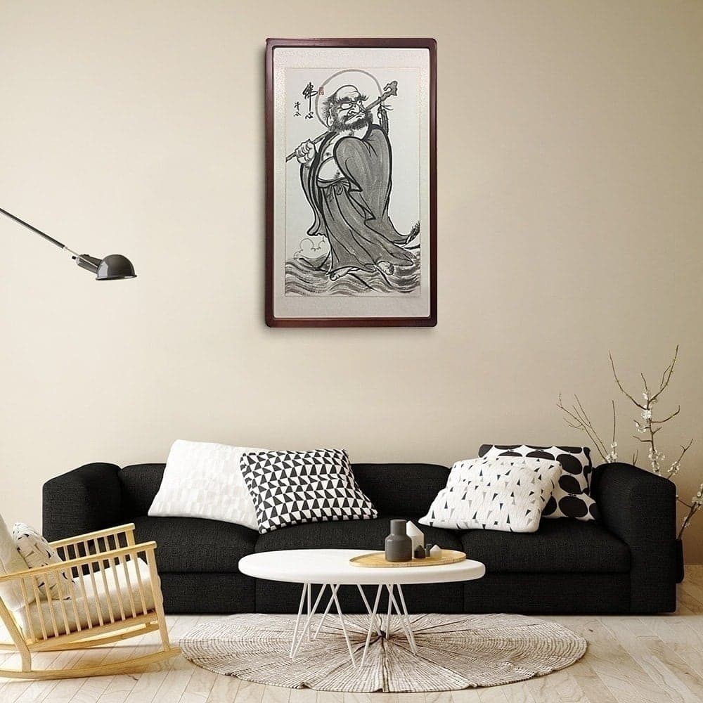 Bodhidharma Full Figure Traditional Framed – The Buddha’s Mind image 2