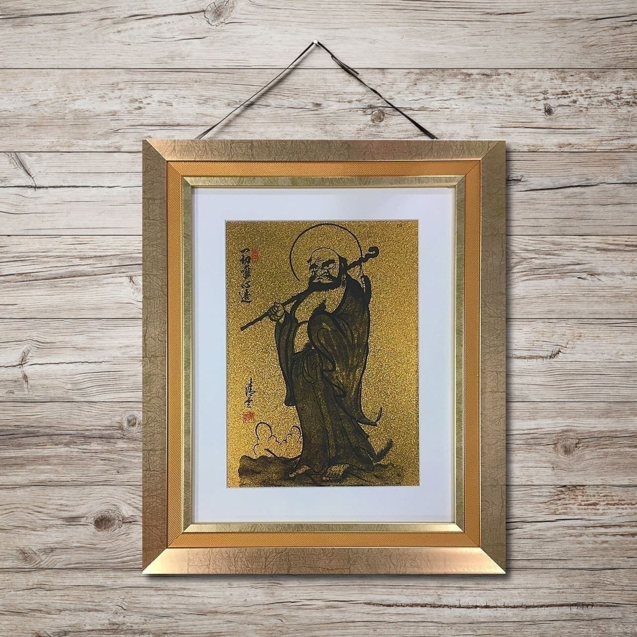 Golden Bodhidharma Painting – All Things Arise from Mind image 4