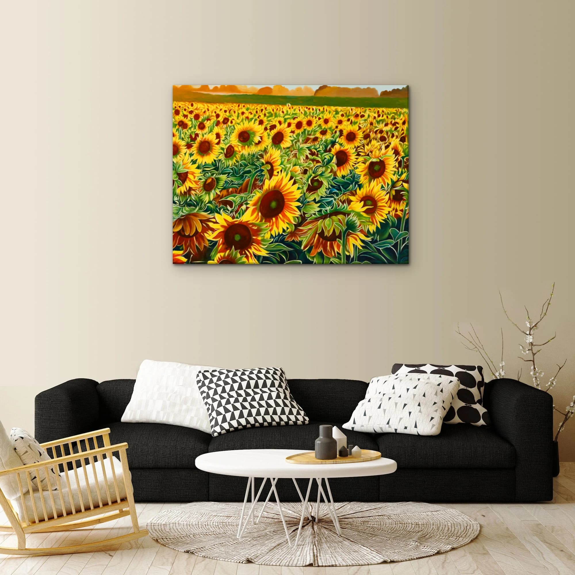 Golden Sunflower Field at Sunset image 7