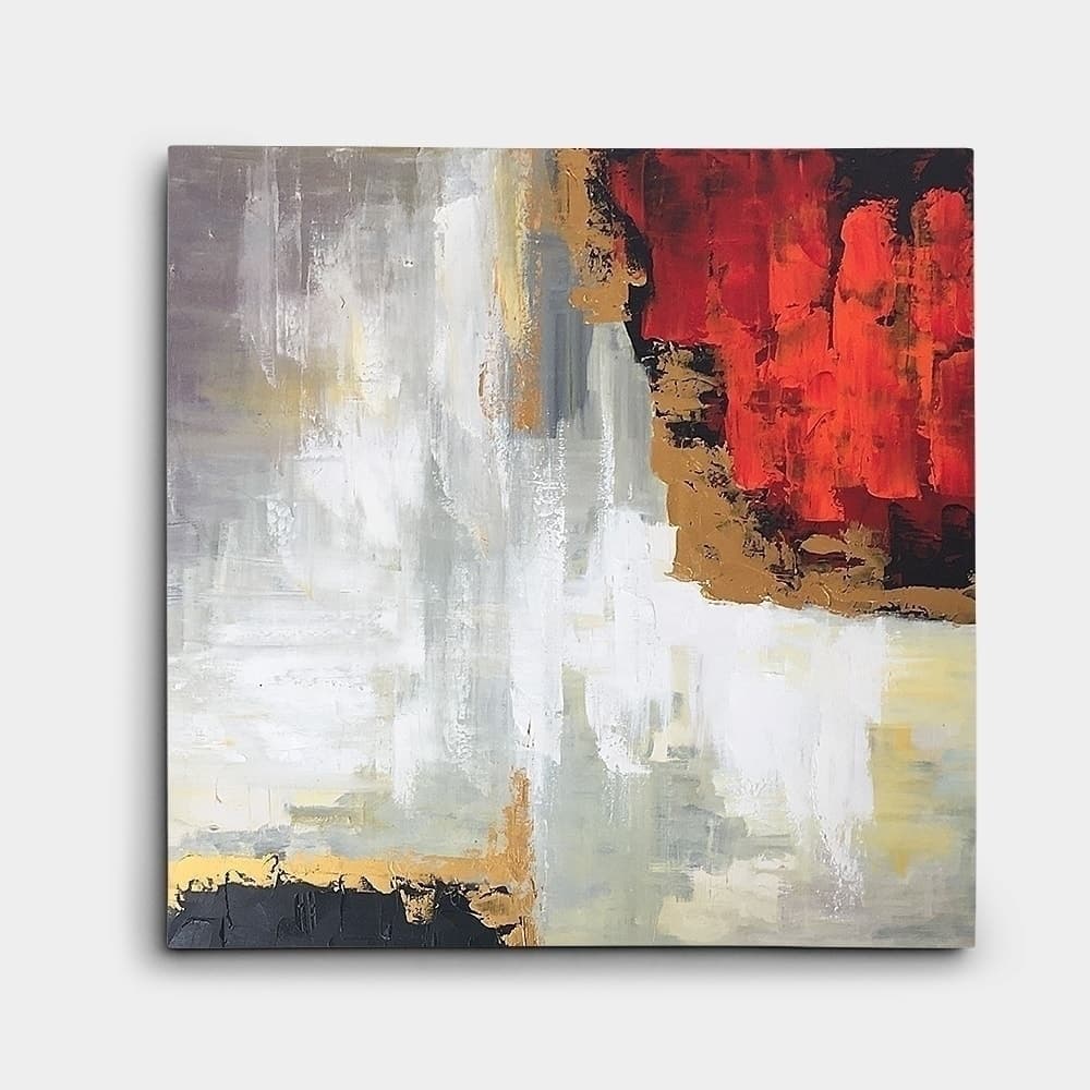 Red and Gold Abstract Painting