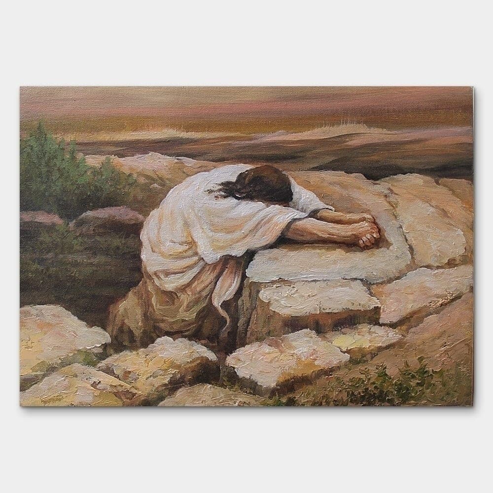 Christ Prostrate in Prayer on the Rocks