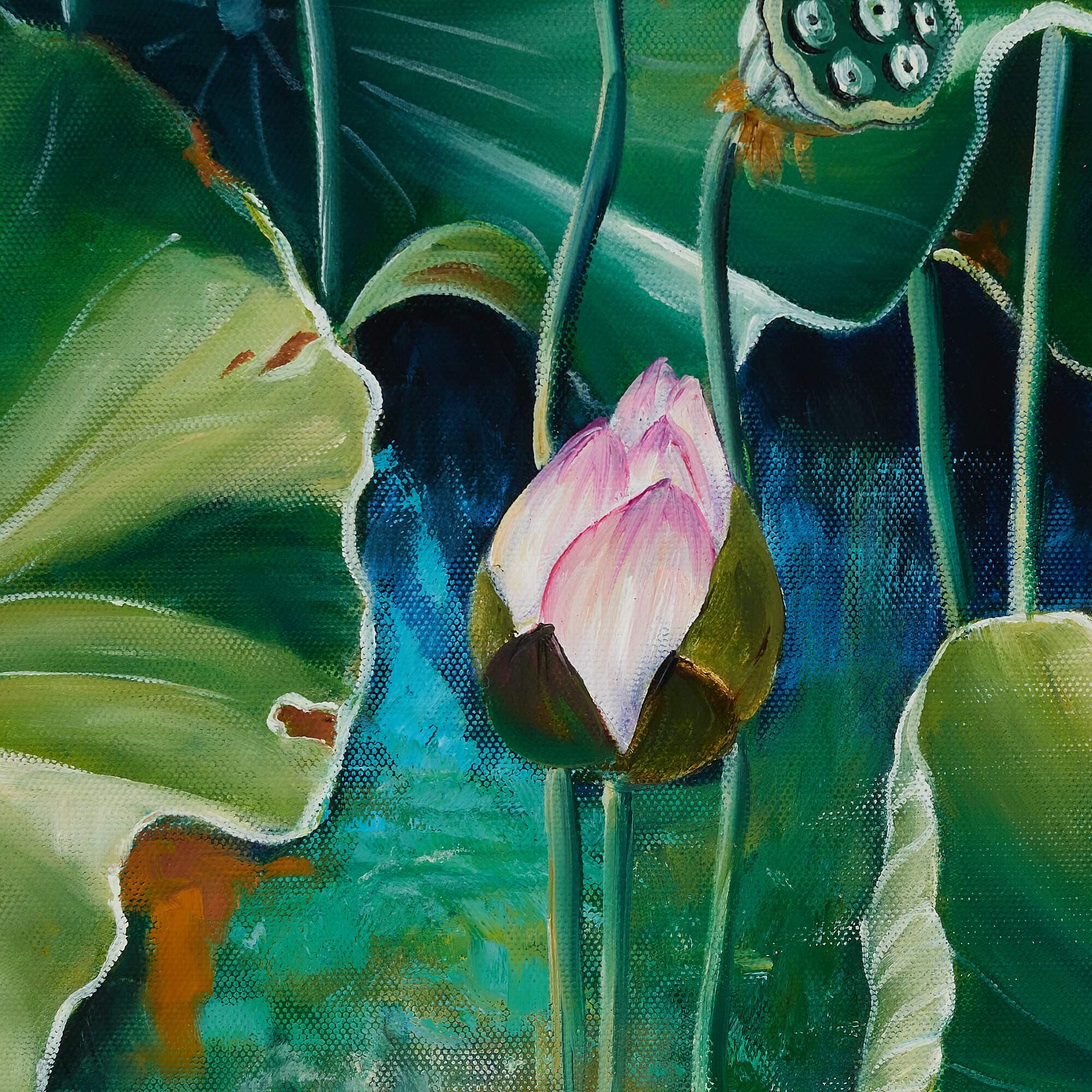 Pink Lotus Garden with Colorful Pond image 7