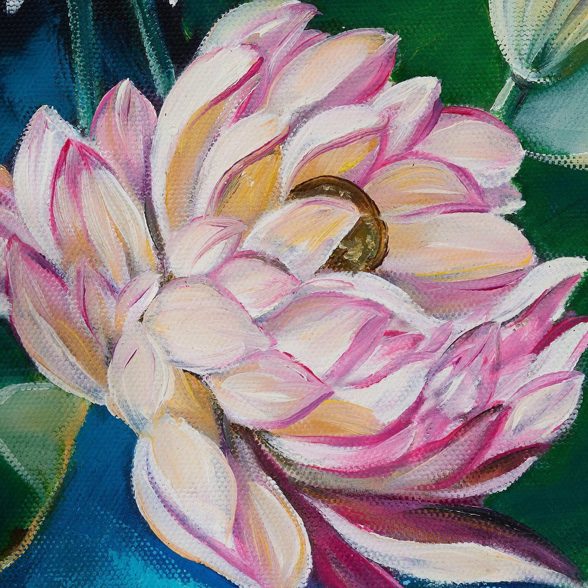 Pink Lotus Garden with Colorful Pond image 6