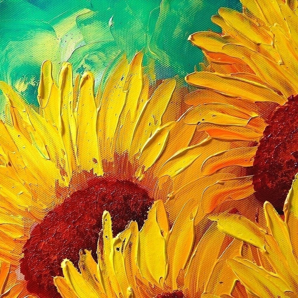 Vibrant Sunflower Triptych image 4