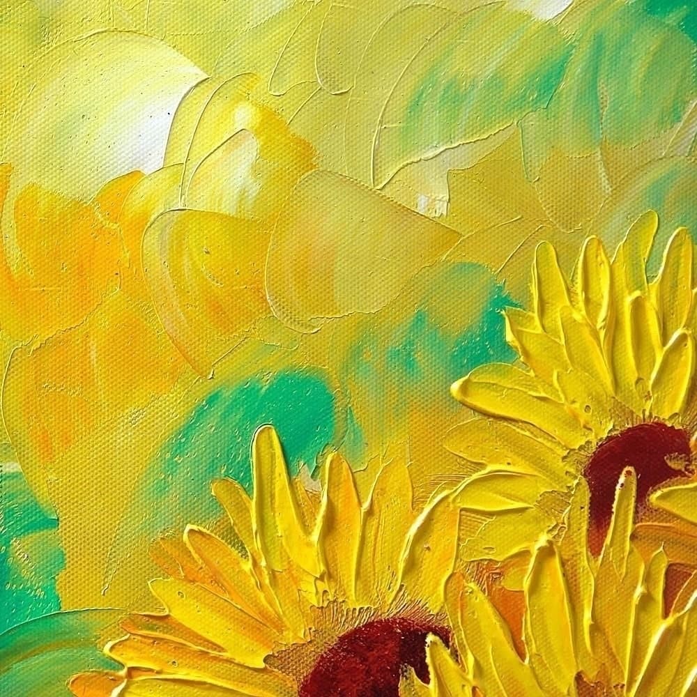 Vibrant Sunflower Triptych image 3