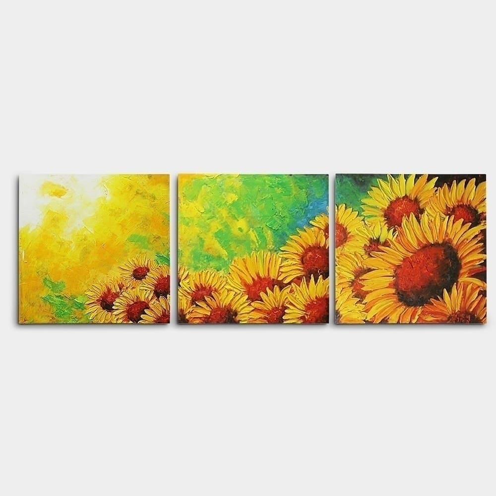 Vibrant Sunflower Triptych