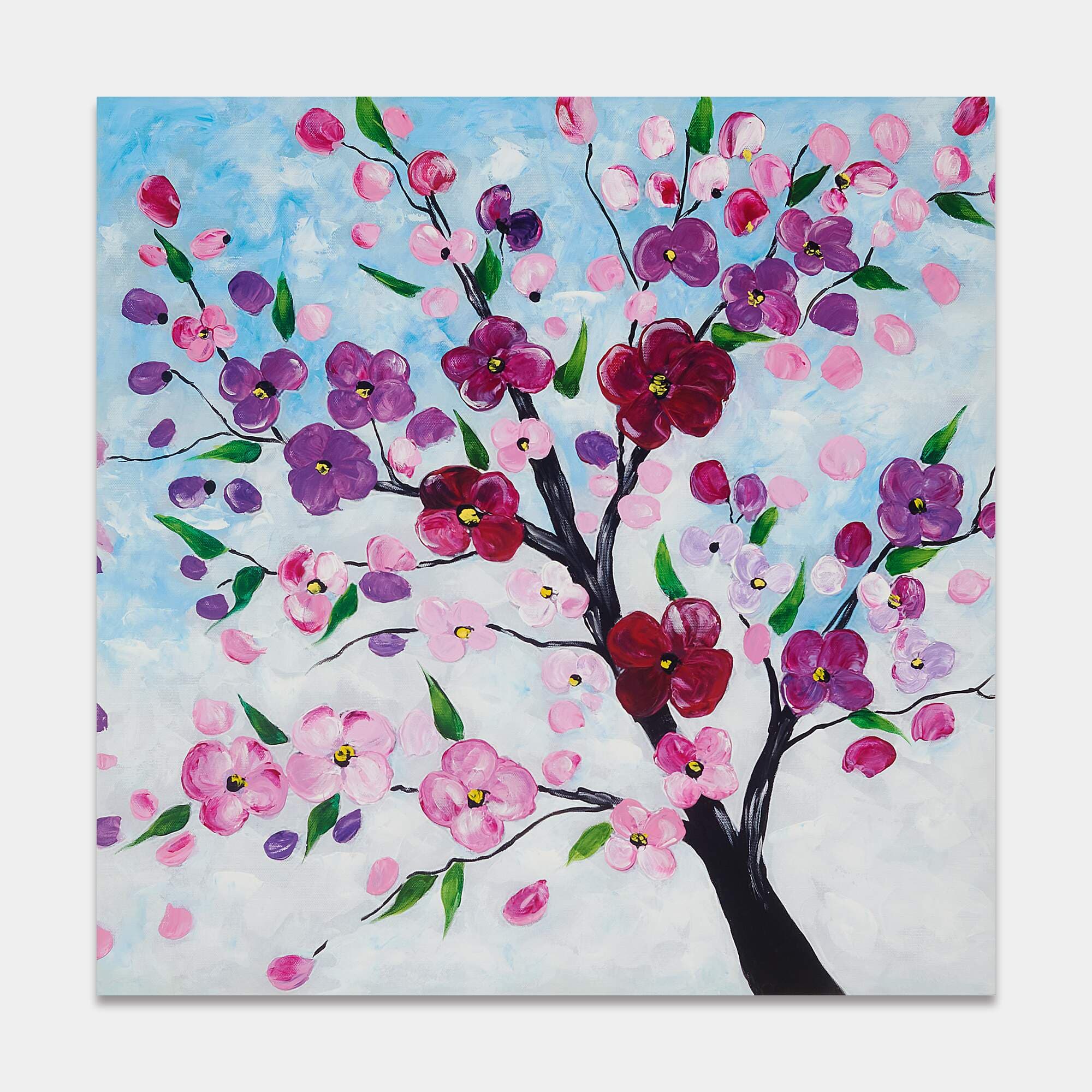 Cherry Blossom Tree in Pink and Purple