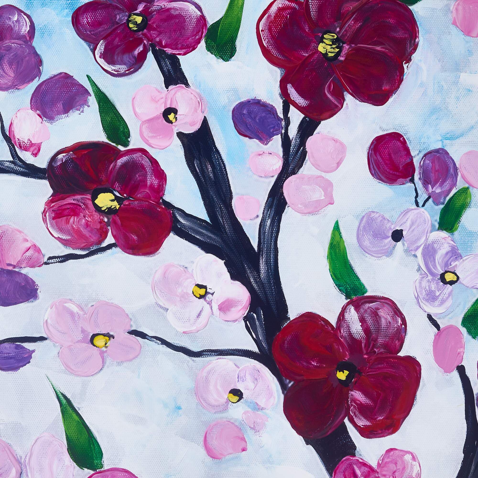 Cherry Blossom Tree in Pink and Purple image 2