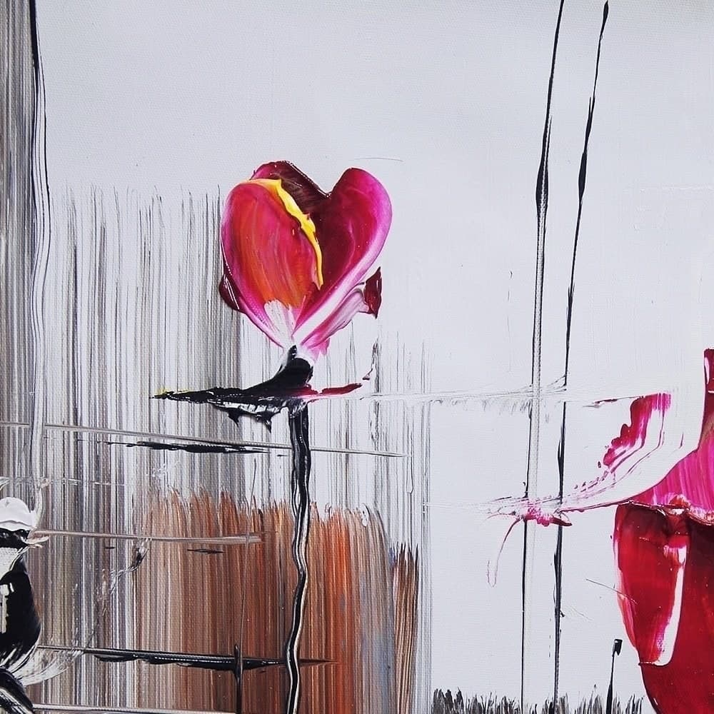 Abstract Red Poppy Flower Painting image 3