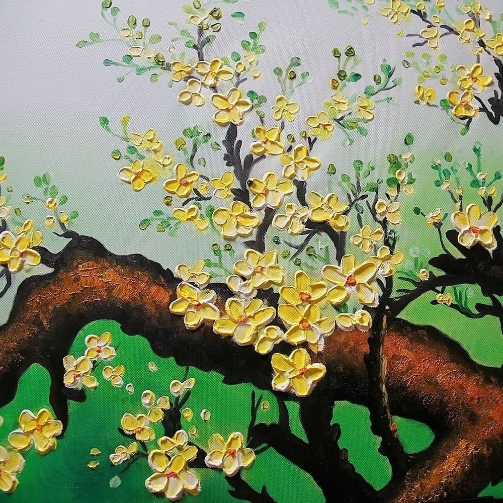 Yellow Plum Blossom Painting image 3