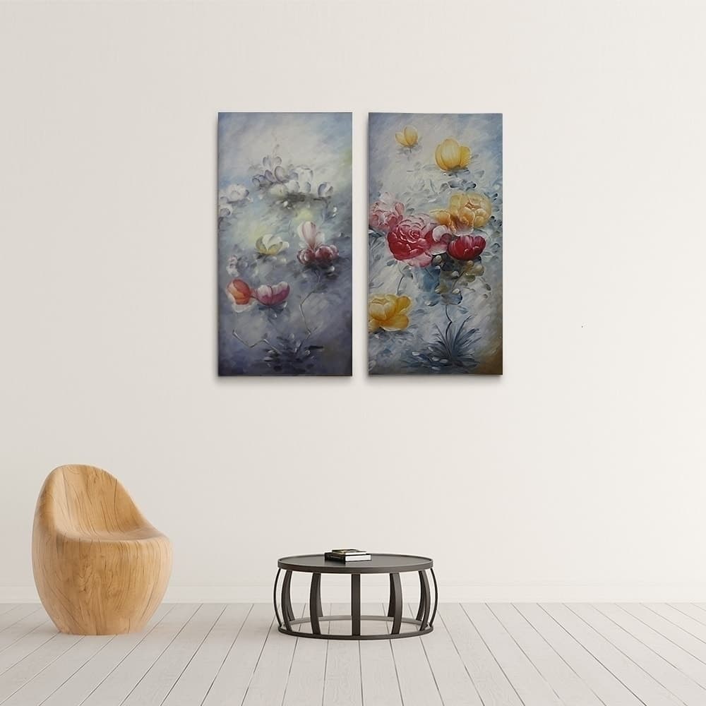 Peonies in Misty Blue Diptych image 7