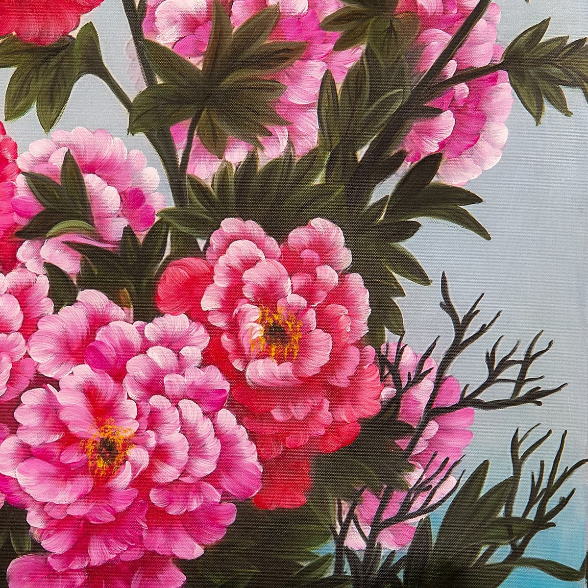 Pink and Yellow Peonies Under Blue Sky image 6
