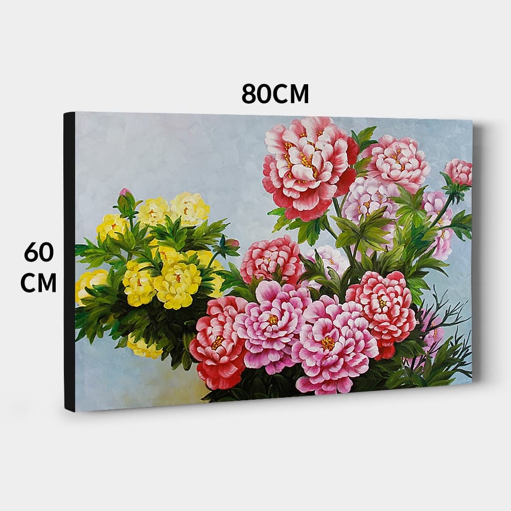 Pink and Yellow Peonies Under Blue Sky image 2