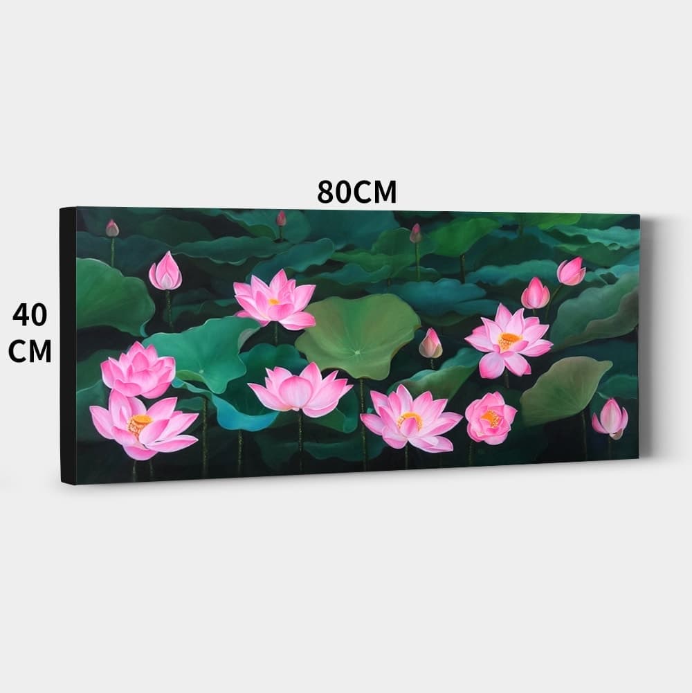 Pink Lotus Pond in Full Bloom image 2