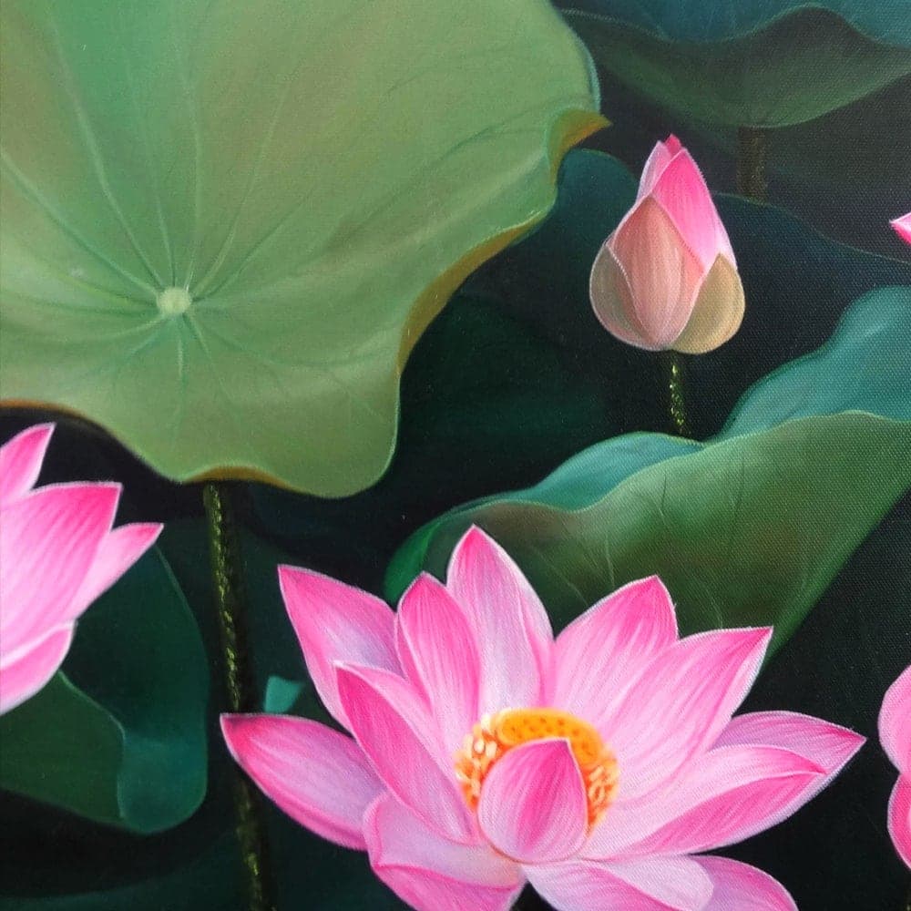 Pink Lotus Pond in Full Bloom image 4