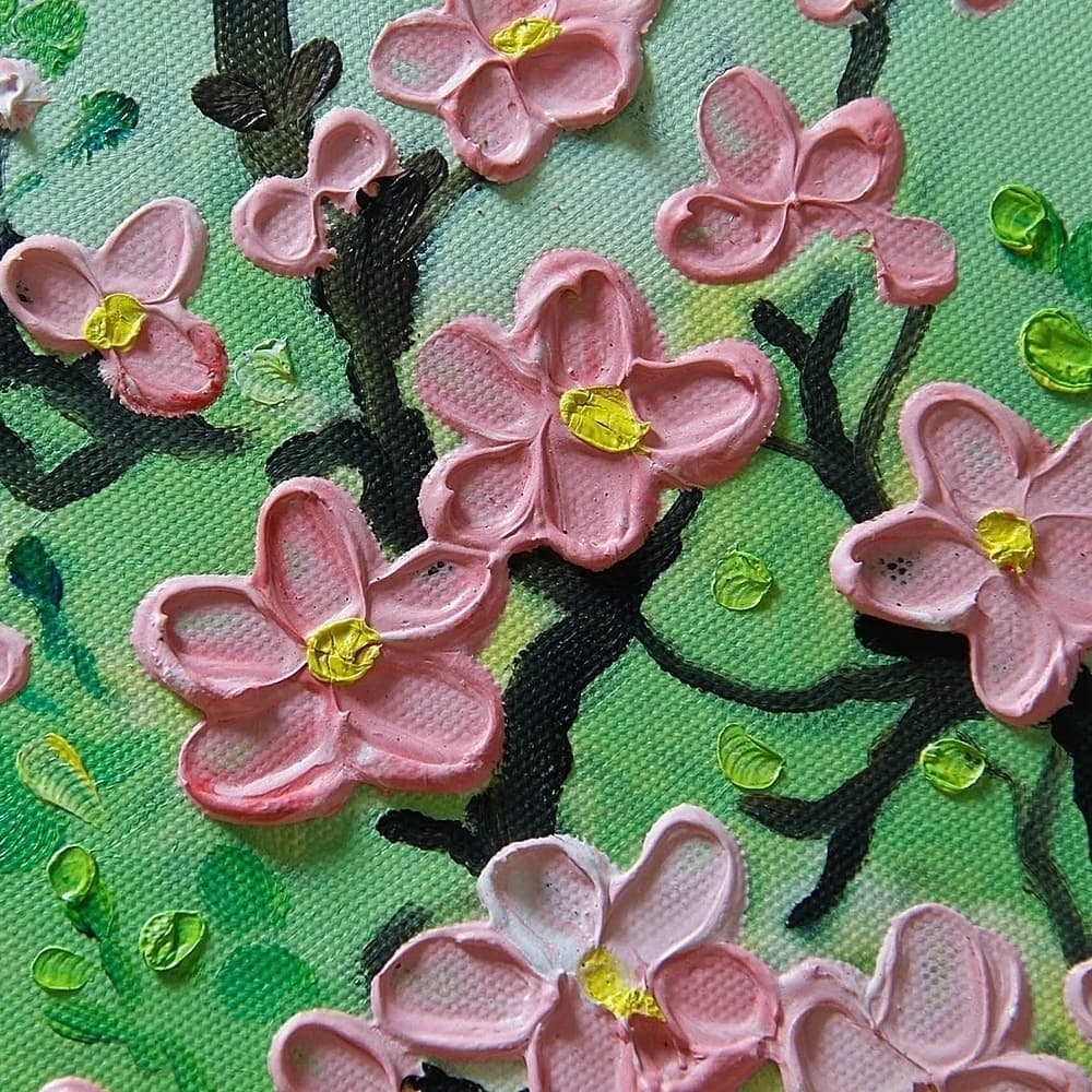 Pink Plum Blossom Painting image 5