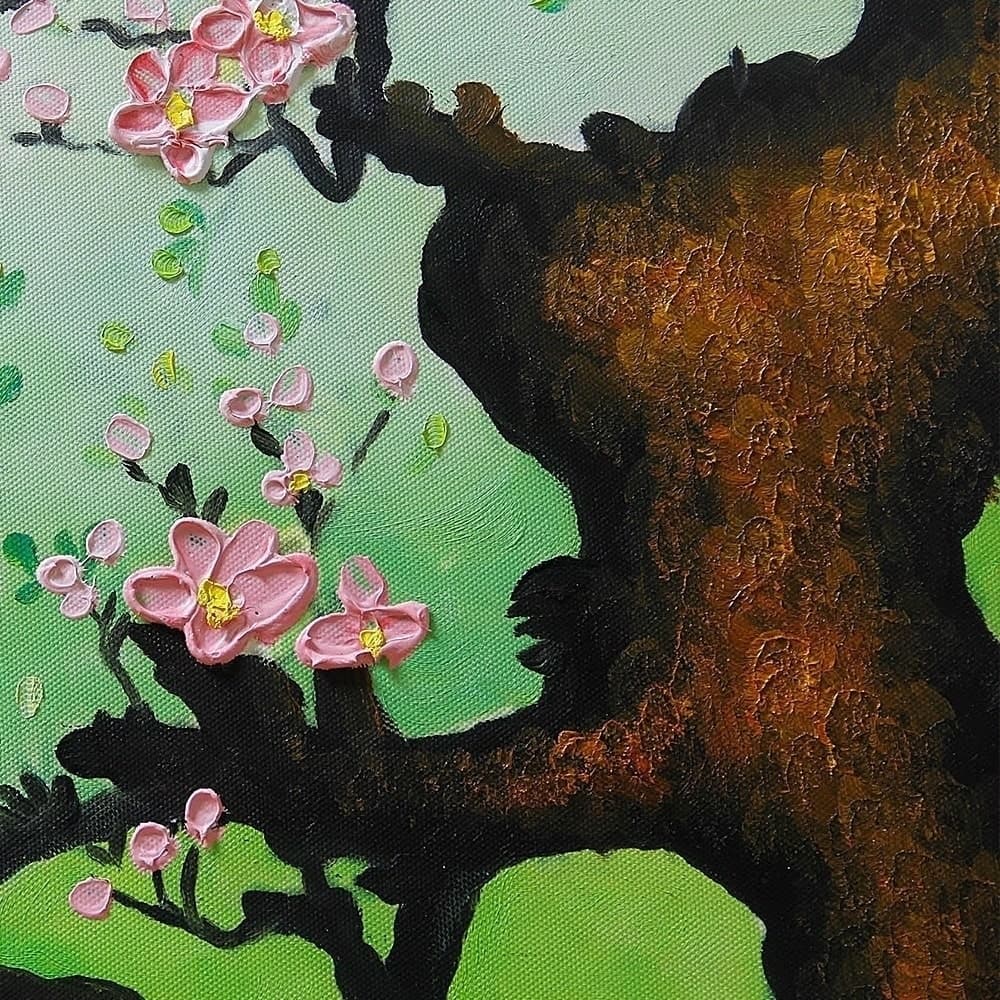 Pink Plum Blossom Painting image 6
