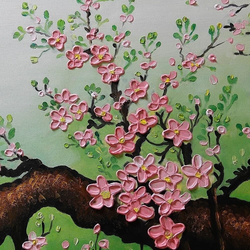 Pink Plum Blossom Painting image 3