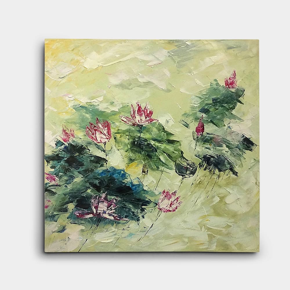 Abstract Pink Lotus Pond