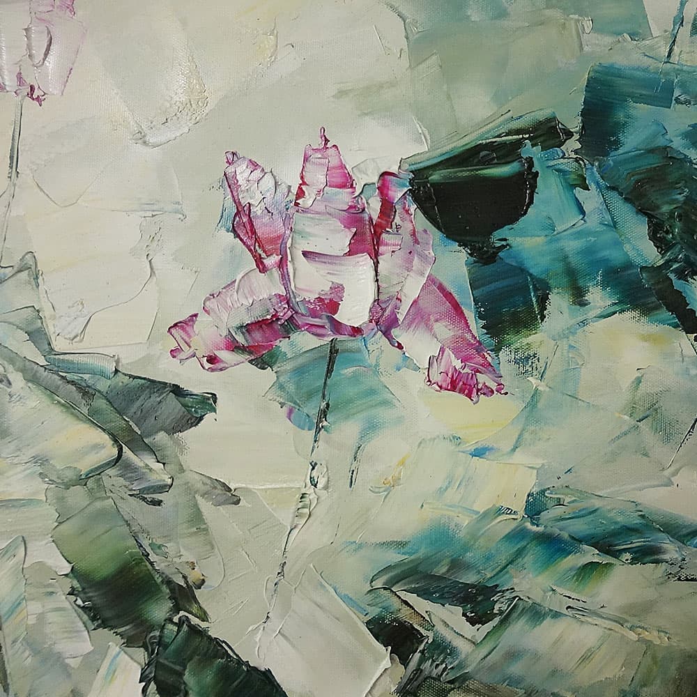 Abstract Lotus Garden in Soft Green image 5